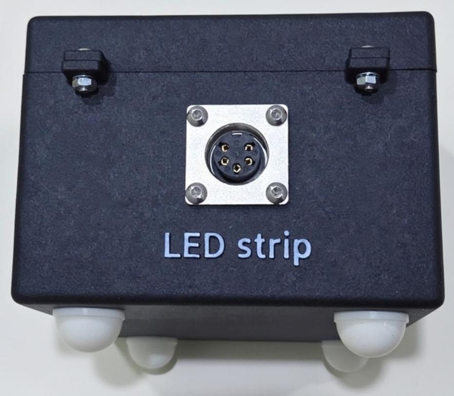Side view of SpeedGuide highlighting the LED strip connector port